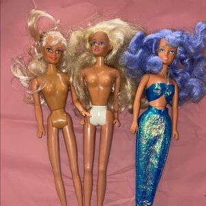 Vintage Dolls with Blonde and Blue Hair